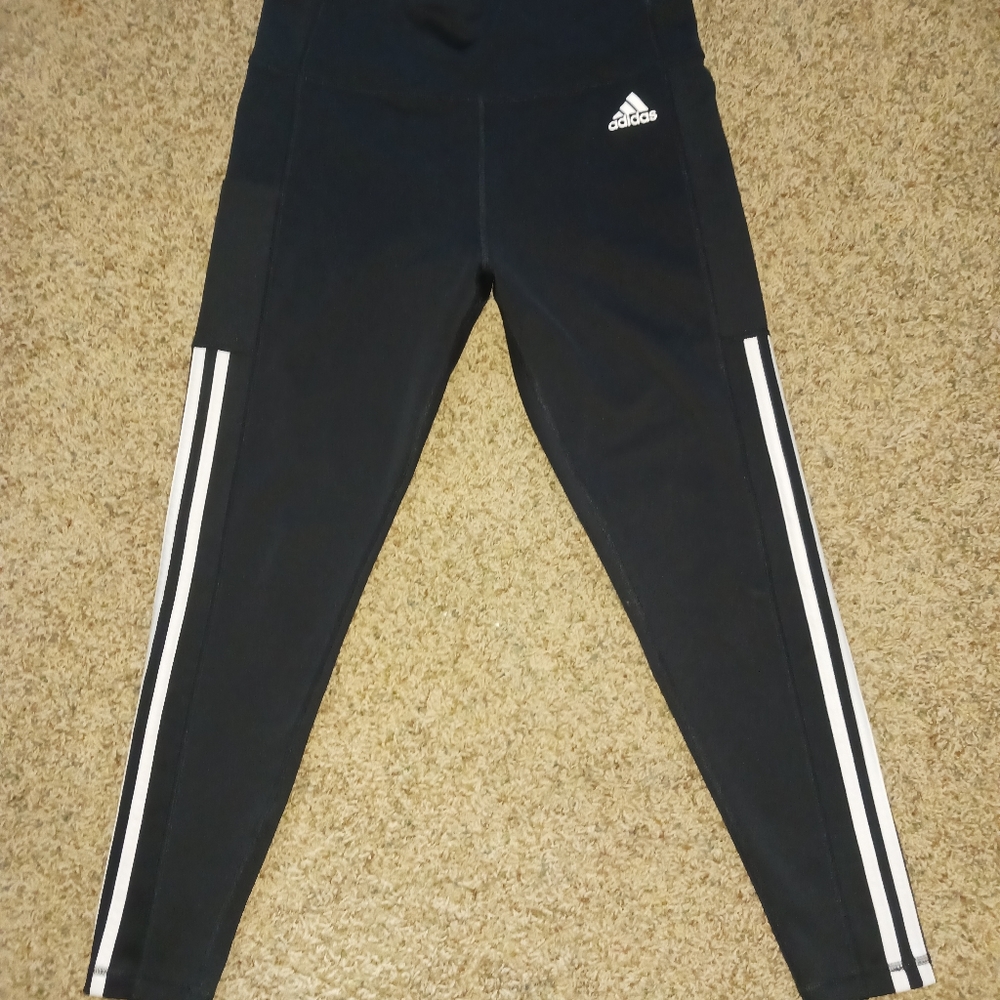 Adidas, Women's Leggings, Black, Size Large
